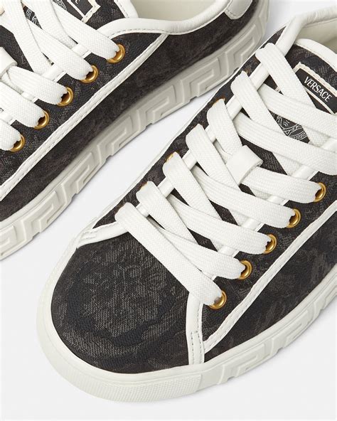 versace shoes high top|barocco high top greca sneakers.